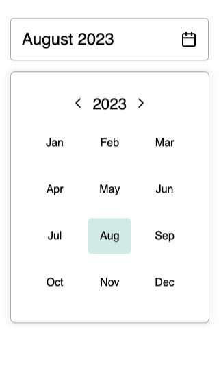 React Lite Month Picker
